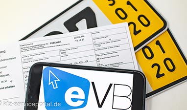 Auf Kurzkennzeichen und Versicherungsbestätigung