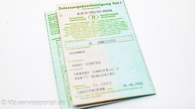 Eine Zulassungsbescheinigung Teil 1