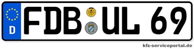 Kfz-Kennzeichen FDB für Aichach-Friedberg Kfz-Kennzeichen FDB für den Zulassungsbezirk Aichach-Friedberg