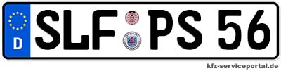Kfz-Kennzeichen SLF für den Zulassungsbezirk Saalfeld-Rudolstadt