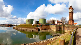 Betriebsgelände der Raschig GmbH an der Rheininsel