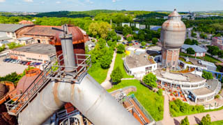 Ehemalige Eisenwerk in Neunkirchen das 1593 errichtet wurde und in den siebziger Jahren geschlossen wurde