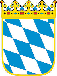 Das Wappen des Bundeslandes Bayern