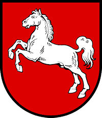 Das Wappen des Bundeslandes Niedersachsen